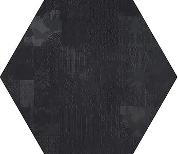 Mutina Ceramiche & Design, Déchirer, Pudd34_EsagonoRett.Nero