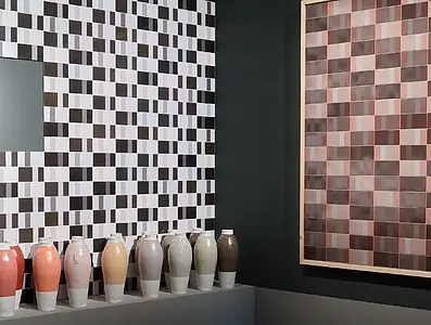 Grundflise, Glaseret porcelænsstentøj, 9.4x18.7 cm, Overflade blank