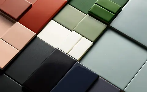 Mosaik flise, Effekt ensfarvet, Farve grøn, Stil håndlavet,designer, Keramik, 30.2x30.2 cm, Overflade blank