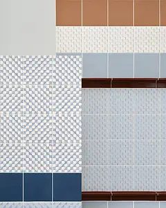 Grundflise, Farve marineblå, Stil designer, Glaseret porcelænsstentøj, 20.5x20.5 cm, Overflade skridsikker