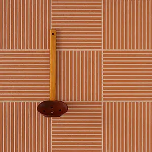 Фоновая плитка, Цвет коричневый,оранжевый, Стиль дизайнерский, Неглазурованный керамогранит, 12.3x12.3 см, Поверхность 3D
