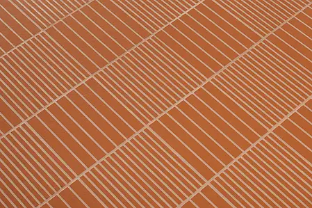 Фоновая плитка, Цвет коричневый,оранжевый, Стиль дизайнерский, Неглазурованный керамогранит, 12.3x12.3 см, Поверхность 3D