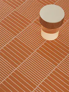 Background tile, Color brown,orange, Style designer, Unglazed porcelain stoneware, 12.3x12.3 cm, Finish 3D