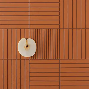 Background tile, Color brown,orange, Style designer, Unglazed porcelain stoneware, 12.3x12.3 cm, Finish 3D