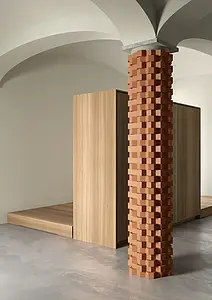 Colore marrone, Stile design, Blocco, Terracotta, 13x22.5 cm, Superficie 3D
