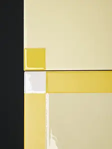 Background tile, Color yellow, Style designer, Glazed porcelain stoneware, 15x15 cm, Finish glossy