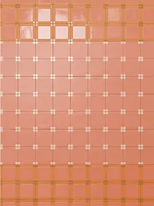 Background tile, Color pink,orange, Style designer, Glazed porcelain stoneware, 15x15 cm, Finish glossy