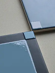 Background tile, Color navy blue,sky blue, Style designer, Glazed porcelain stoneware, 15x15 cm, Finish glossy