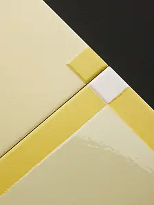 Background tile, Color yellow, Style designer, Glazed porcelain stoneware, 15x15 cm, Finish glossy
