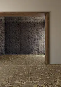 Bakgrunnsflis, Farge svart, Stil patchwork,designer, Uglasert porselenssteintøy, 120x120 cm, Overflate matt