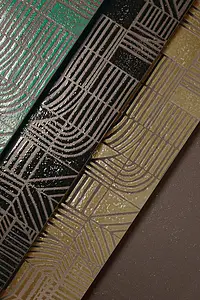 Carrelage, Teinte noire, Style patchwork,designer, Grès cérame non-émaillé, 120x120 cm, Surface mate