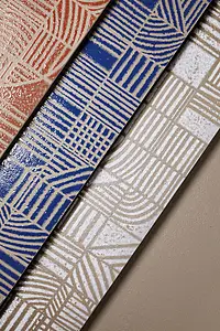 Grundflise, Farve marineblå, Stil patchwork,designer, Uglaseret porcelænsstentøj, 120x120 cm, Overflade mat