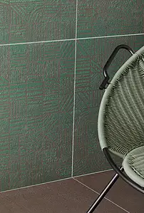 Bakgrundskakel, Färg grön, Stil patchwork,designer, Oglaserad granitkeramik, 120x120 cm, Yta matt