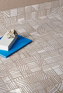 Background tile, Color white, Style patchwork,designer, Unglazed porcelain stoneware, 120x120 cm, Finish matte