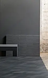 Hintergrundfliesen, Farbe graue, Stil design, Glasiertes Feinsteinzeug, 5.5x45 cm, Oberfläche rutschfeste