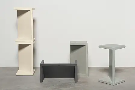 Blok fliser, Farve hvid, Stil designer, Terracotta, 12.5x25.5 cm, Overflade mat