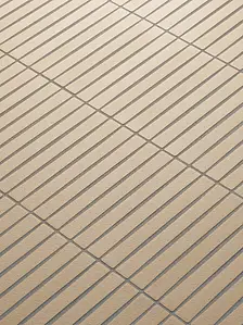 Background tile, Effect unicolor, Color beige, Style designer, Unglazed porcelain stoneware, 3x27.5 cm, Finish antislip