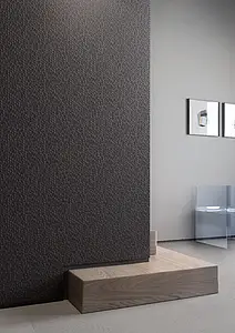 Mozaïek, Kleur zwarte, Stijl designer, Ongeglazuurd porseleinen steengoed, 30x30 cm, Oppervlak mat
