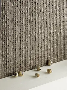 Mosaikkflis, Farge brun, Stil designer, Uglasert porselenssteintøy, 30x30 cm, Overflate matt