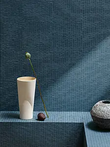 Mosaikkflis, Farge marineblå, Stil designer, Uglasert porselenssteintøy, 29x29 cm, Overflate matt