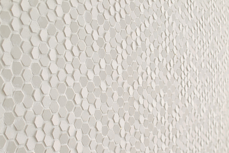 Mosaik flise, Farve hvid, Stil designer, Uglaseret porcelænsstentøj, 30x30 cm, Overflade mat