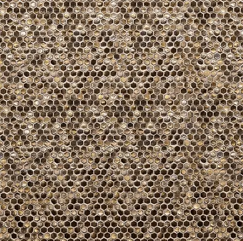 Mutina Ceramiche & Design, Phenomenon, TYPHBS50_Mosaico Honeycomb B Oro