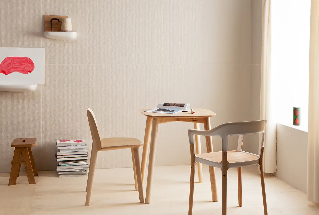 Background tile, Color white, Style designer, Unglazed porcelain stoneware, 60x120 cm, Finish antislip