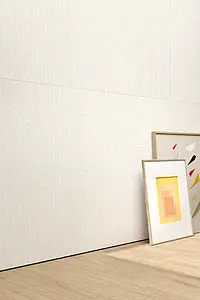 Grundflise, Farve hvid, Stil designer, Uglaseret porcelænsstentøj, 120x120 cm, Overflade Sleben