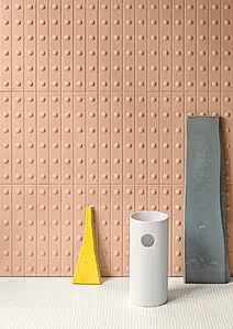 Farve lyserød, Stil designer, Grundflise, Keramik, 21.1x31.5 cm, Overflade 3D