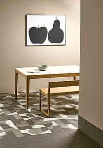 Carrelage grès cérame Puzzle fabrication de Mutina Ceramiche & Design, Style patchwork,designer, 