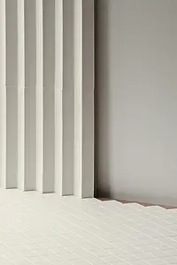 Farve hvid, Stil designer, Mosaik flise, Uglaseret porcelænsstentøj, 25.7x27.5 cm, Overflade skridsikker