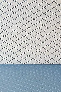 Mosaikkflis, Farge hvit, Stil designer, Uglasert porselenssteintøy, 25.7x27.5 cm, Overflate sklisikker