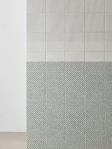 Carrelage, Teinte verte,blanche, Style designer, Grès cérame émaillé, 20.5x20.5 cm, Surface antidérapante
