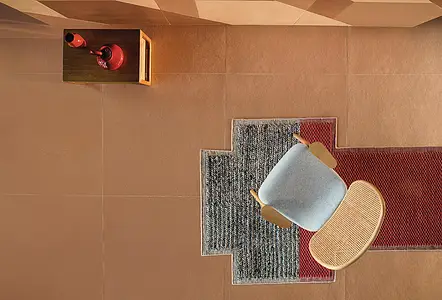 Bakgrundskakel, Textur cotto, Färg beige, Stil designer, Oglaserad granitkeramik, 120x120 cm, Yta halksäker