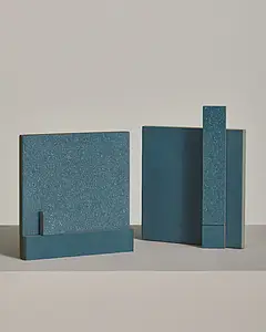Bakgrundskakel, Textur cementmosaik, Färg marinblå, Stil designer, Oglaserad granitkeramik, 20.5x20.5 cm, Yta halksäker