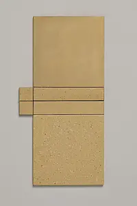 Grundflise, Effekt terrazzo, Farve gul, Stil designer, Uglaseret porcelænsstentøj, 20.5x20.5 cm, Overflade skridsikker
