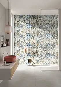 Background tile, Color green,grey,sky blue, Style handmade, Glazed porcelain stoneware, 60x120 cm, Finish matte