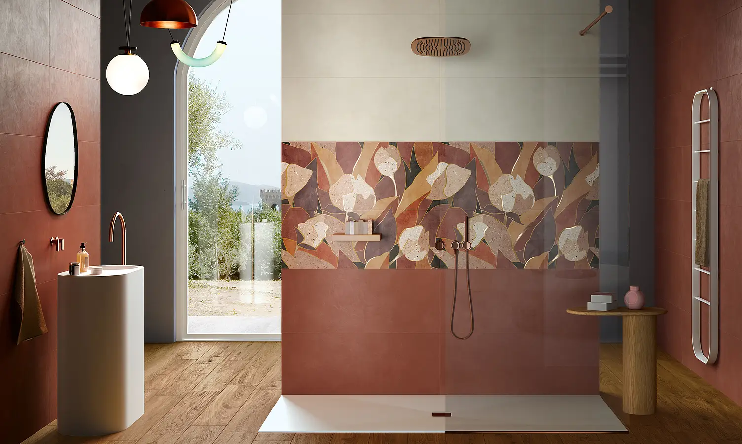 Mural tiles, Color multicolor, Glazed porcelain stoneware, 80x100 cm, Finish matte