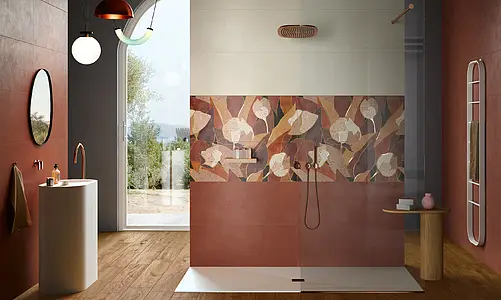 Decoratief element, Kleur veelkleurige kleur, Geglazuurde porseleinen steengoed, 80x100 cm, Oppervlak mat