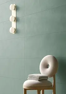 Background tile, Effect unicolor, Color green,grey, Glazed porcelain stoneware, 40x100 cm, Finish matte