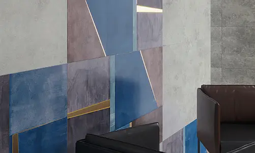 Azulejo base, Efecto hormigón, Color gris,blanco, Gres porcelánico esmaltado, 60x120 cm, Acabado mate
