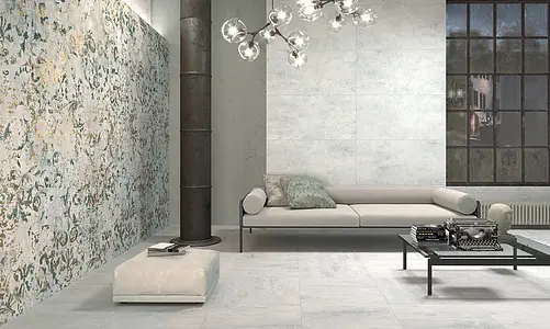 Basistegels, Effect betonlook, Kleur grijze,witte, Geglazuurde porseleinen steengoed, 60x60 cm, Oppervlak mat