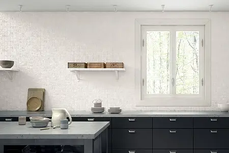 Mosaiikki, Teema betoni, Väri valkoinen väri, Keramiikka, 26x60.5 cm, Pinta matta