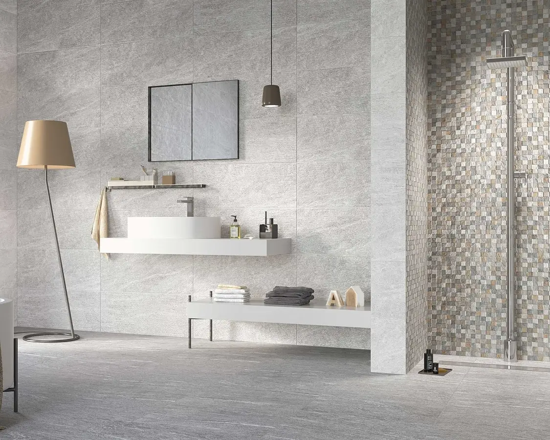 Background tile, Effect stone,other stones, Color grey, Ceramics, 32x80.5 cm, Finish matte