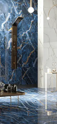 Azulejo de fundo, Efeito pedra,other marbles, Cor branco, Grés porcelânico vidrado, 60x120 cm, Superfície polido