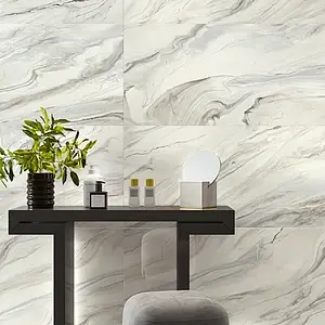Hintergrundfliesen, Optik stein,andere marmorarten, Farbe graue,weiße, Glasiertes Feinsteinzeug, 60x120 cm, Oberfläche polierte