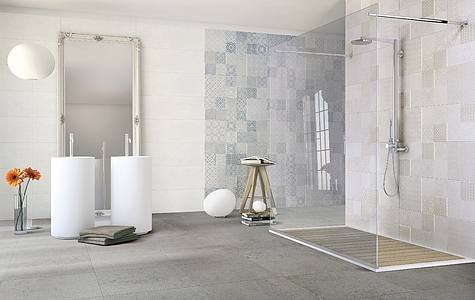Start Ceramic Tiles produced by Naxos Ceramica, Style patchwork, Concrete effect