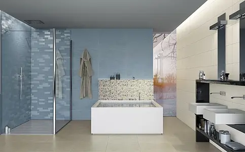 Effect unicolor, Color sky blue, Background tile, Ceramics, 31.2x79.7 cm, Finish matte