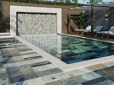 Background tile, Effect left_menu_balijskij_kamen, Color multicolor, Glazed porcelain stoneware, 29.5x60 cm, Finish antislip