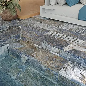 Background tile, Effect left_menu_balijskij_kamen, Color navy blue, Glazed porcelain stoneware, 29.5x60 cm, Finish antislip